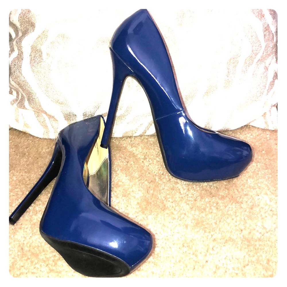 Luxury Royal Blue Patent - Heels